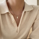 Luxury Pearl Necklace for Women, Crafted from Titanium Steel – A Timeless and Elegant Design