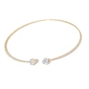 Trendy Jewelry, Heart-Shaped Rhinestone Necklace with an Elegant Design