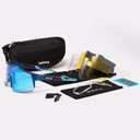 Cycling sunglasses, providing UV protection and ensuring clear vision in bright and changing light conditions