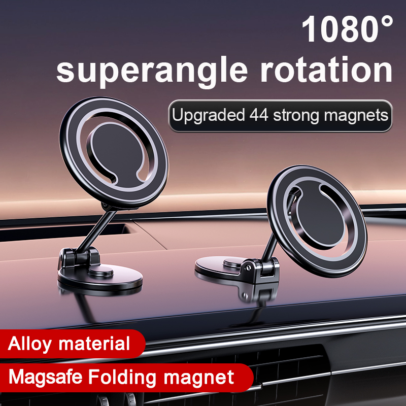 Magnetic Car Phone Holder with a Strong and Durable Suction Base – Ensures Secure Mounting on the Dashboard and Windshield, Universally Compatible with Android and Smartphones