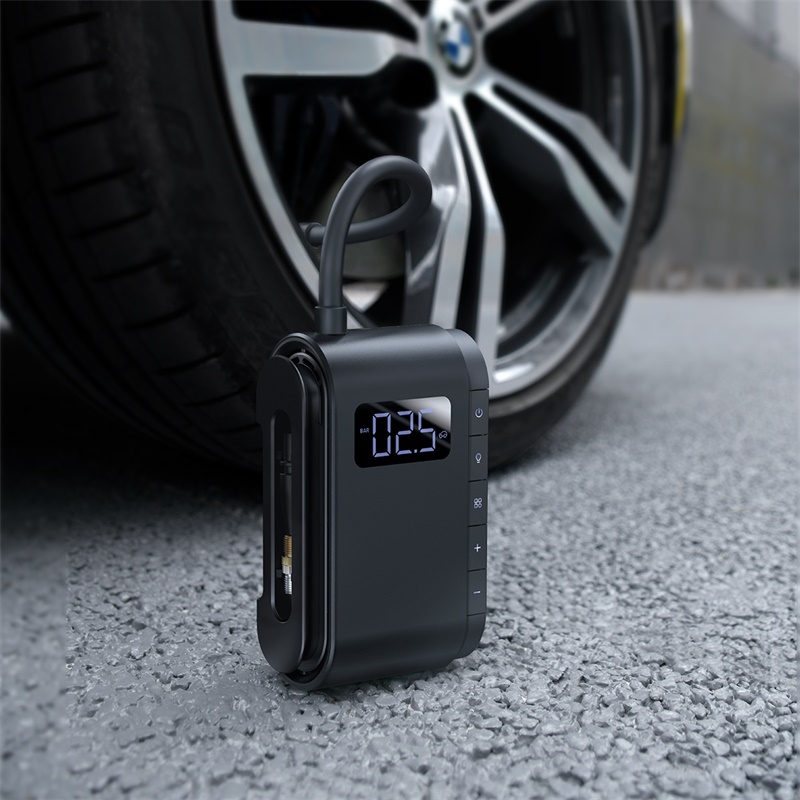 Smart Emergency Car Inflator, 45W – Equipped with a digital LED display for precise tire pressure measurement and high performance