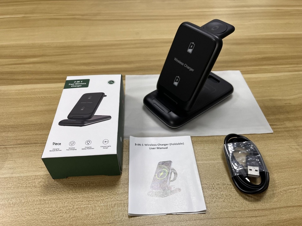 3-in-1 Wireless Charger – Foldable and Detachable, Offering Ultimate Flexibility with a Modern Design for Phones