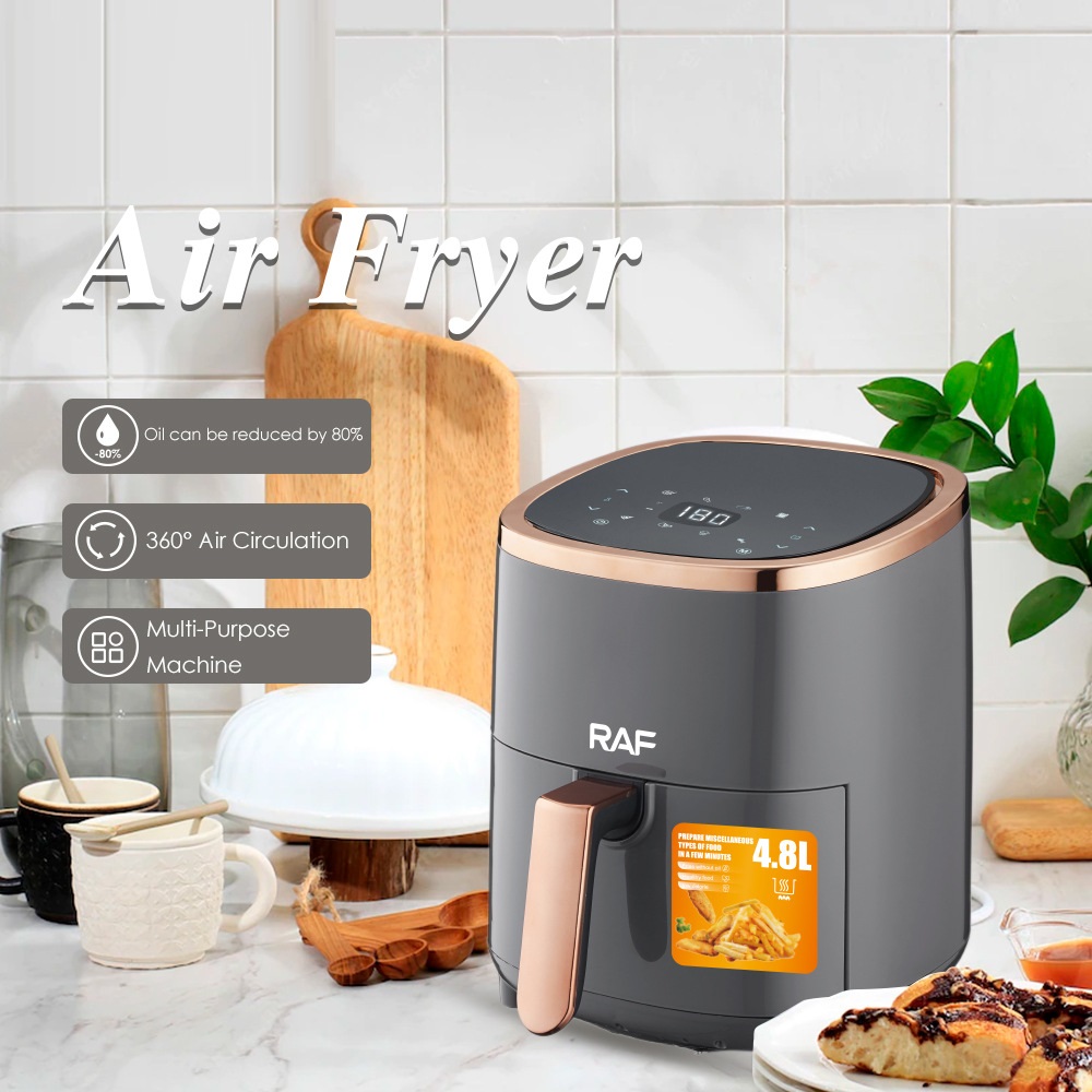Smart Multi-Purpose Air Fryer with Touch Screen and Large Capacity, Featuring a Modern and Stylish Design for Home Use