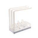 Wall-mounted drain rack with tray, featuring a practical and modern design for organizing and storing kitchen sponges and cleaning cloths, easily installed on the wall without drilling