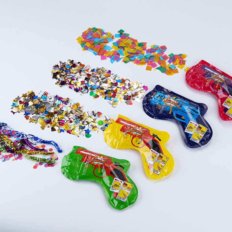 Inflatable Foil Balloon Gun – Handheld Fireworks with Confetti for Parties, Birthdays, Weddings, and Celebrations