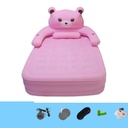 Elevated double air mattress with a modern and practical design, versatile for multiple uses 