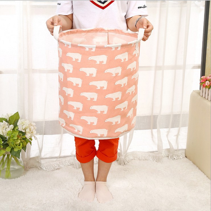Foldable Cotton and Linen Laundry Basket – Practical and Flexible Design, Perfect for Laundry and Toy Storage