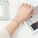 Luxurious Bracelet with Clear Crystal Shine – Elegant Thick Chain Design with Zircon Accents