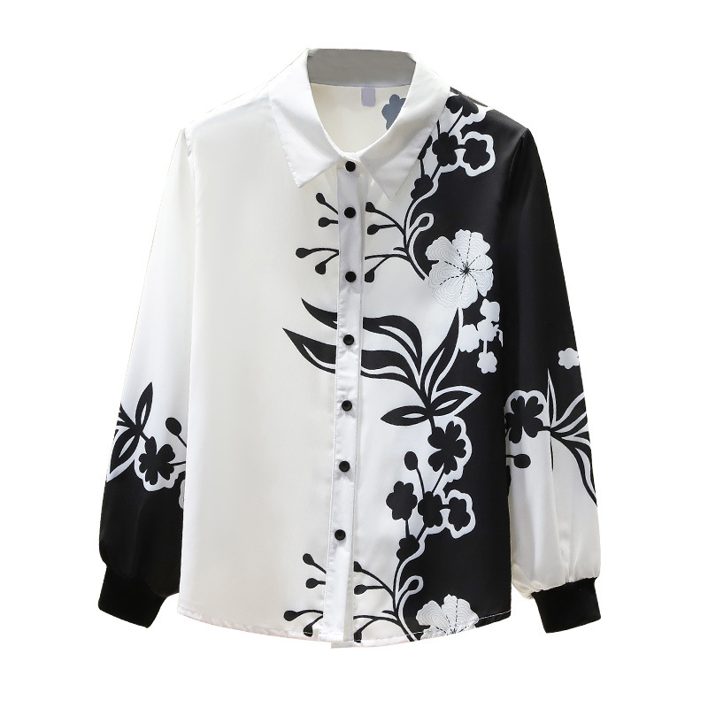 Elegant Women's Silk Shirt with Long Sleeves – Made from Premium, Versatile Fabric