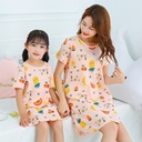 Soft cotton nightdress with a modern and elegant design, combining comfort and style for mother and daughter