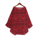 Casual Summer Chiffon Shirt – Loose Fit with Elegant Stripes and Mid-Length Sleeves