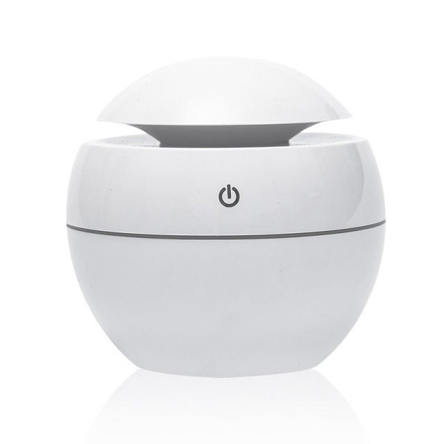 Ultrasonic air humidifier, eco-friendly, featuring a unique mushroom head design with a wood grain finish, operates quietly without noise