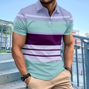 Men's Casual Striped Short-Sleeve Shirt with a Modern and Stylish Design
