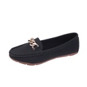 Spring And Autumn New Women's Korean-style Round Toe Low Heel Metal Chain Casual Outdoor