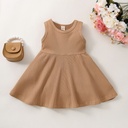 Sleeveless summer dress for girls with a soft cut and round neckline, made from lightweight and comfortable cotton