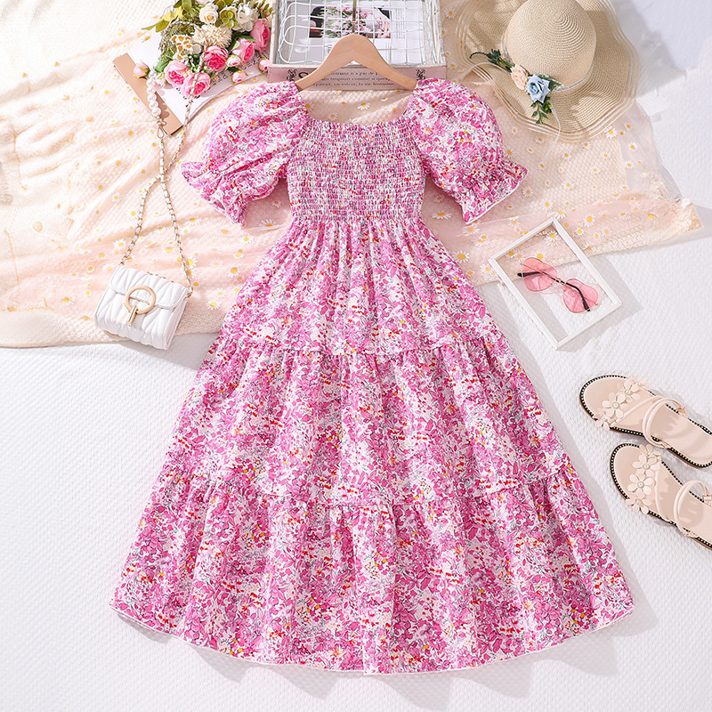 Elegant girls' dress with a princess-style design inspired by European and American fashion — perfect for special occasions and stylish looks