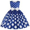 Girls' dress with unique prints and an irregular skirt design, adorned with an elegant bow to give your little one a stylish and standout look