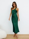 Elegant Women's Long Dress with a One-Shoulder Sleeveless Design