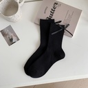 Women's Mid-Length Cotton Socks with Heel Bow