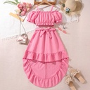 Girls' trendy two-piece set with a retro print and unique design for a stylish, standout look