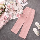 Elegant children's outfit – printed long-sleeve top paired with matching pants for a comfortable and stylish everyday look
