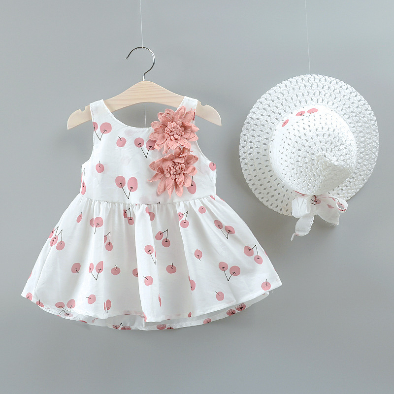 Stylish Girls’ Dress with Cute Cherry Pattern – Modern and Elegant Design