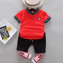 Stylish Summer Boys' Outfit – Stand Collar Shirt and Casual Shorts with a Modern Touch
