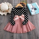 Polka Dot Princess Dress with a Feminine and Elegant Design 