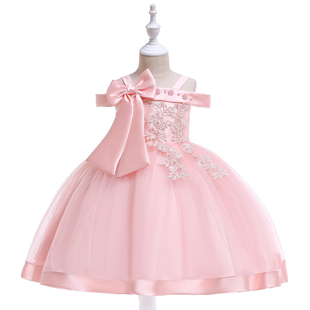 Elegant Princess Dress for Girls – Adorned with a Bow for a Charming and Stunning Look