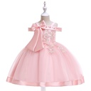 Elegant Princess Dress for Girls – Adorned with a Bow for a Charming and Stunning Look