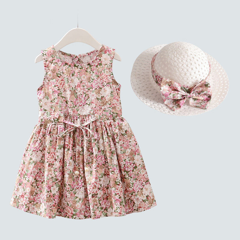 Summer Princess Dress for Girls – Korean Sleeveless Design for a Soft and Elegant Look