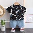 Summer Two-Piece Kids' Outfit with Short Sleeves – Elegant Casual Design