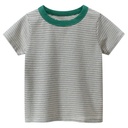 Striped blouse with short sleeves and a round neckline