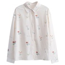 Elegant chiffon shirt with a simple Korean design and soft print, perfect for a refined and modern look