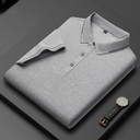 Luxury men's short-sleeve blouse made from soft silk with a modern elegant touch — perfect for both business and formal looks