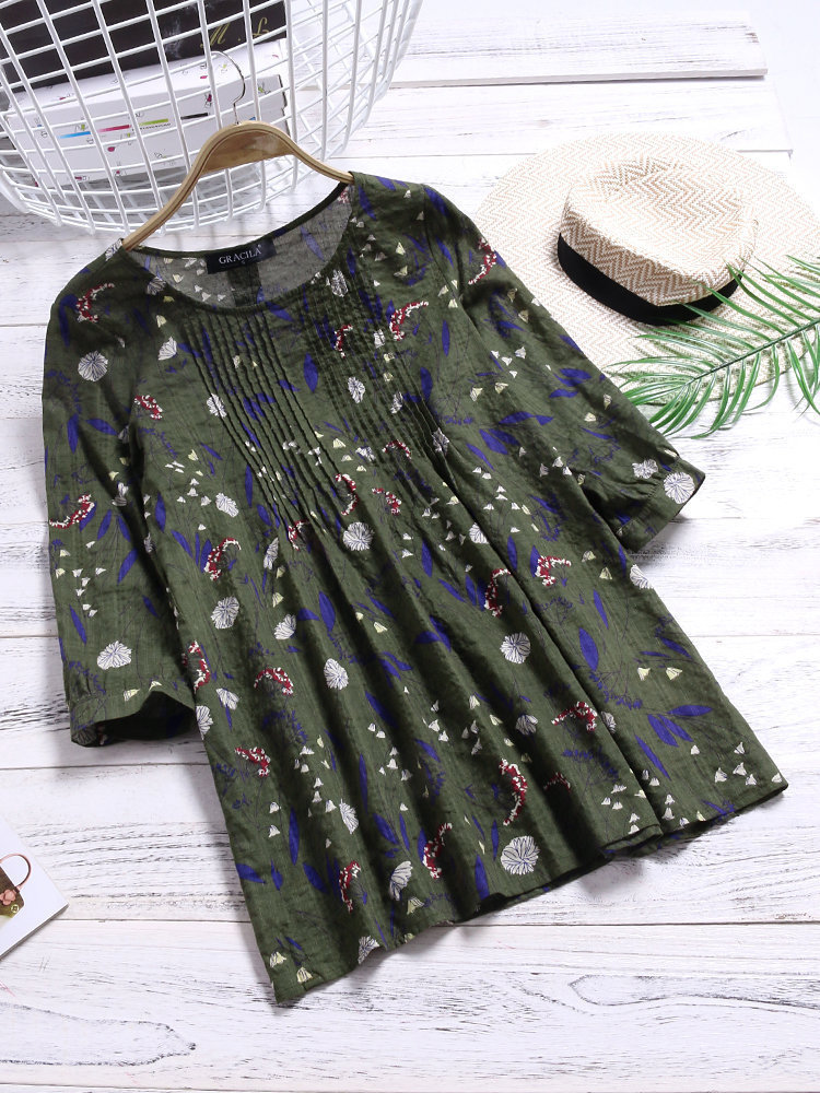 Loose summer women's shirt made from a cotton-linen blend — comfortable and breathable for a stylish, practical look
