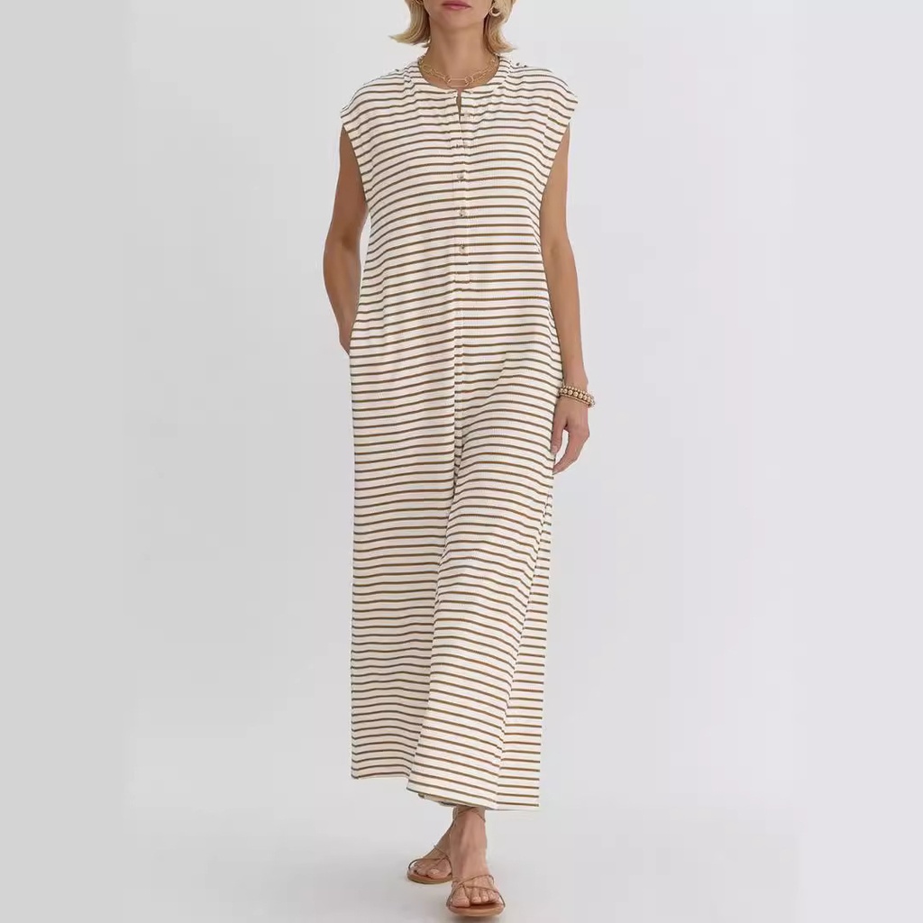 Women's casual jumpsuit with a simple, elegant, and comfortable design—perfect for everyday wear