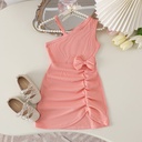 Summer girls' dress with elegant straps for a soft and charming look