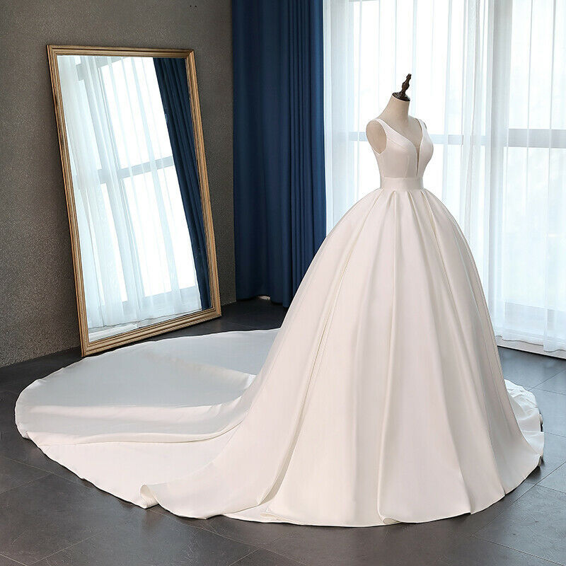 A luxurious satin dress with an elegant design, perfect for the modern woman