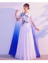 A luxurious evening dress with an elegant and modern design that gives you a stunning royal look