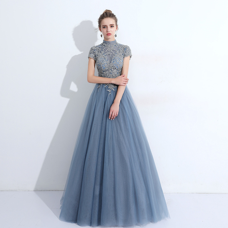 A women’s casual lace dress with a minimalist, fashion-forward design