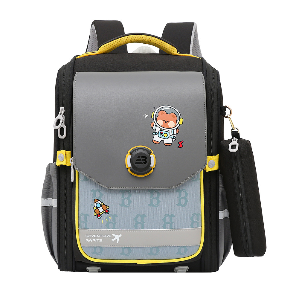 One Piece Dropshipping Primary School Student Schoolbag Boys And Girls Burden Reduction Spine Protection