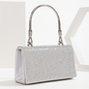 Elegant wrist evening bag adorned with rhinestones, perfect for parties