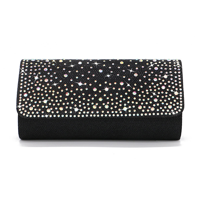 Trendy women's bag adorned with rhinestones