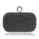 Diamond-studded evening clutch bag with an elegant shoulder chain