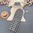American Retro Knitting Suit Women's French Minority