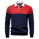Men’s Casual Top – Long Sleeves with Polo Collar