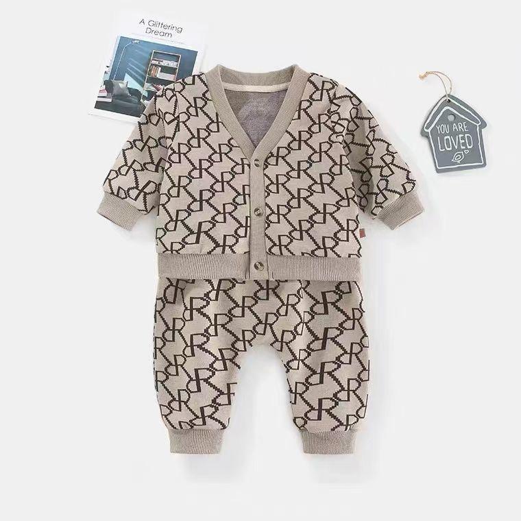 Children’s Two-Piece Outfit – Elegant Design Cardigan with Pants