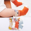 Baby socks with cartoon heat transfer design
