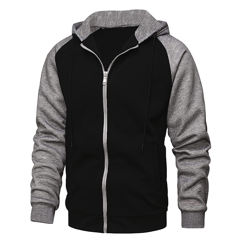 New Men’s Color Block Sweater with Fashionable Raglan Sleeves